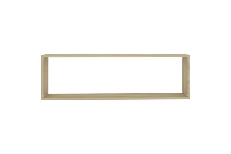 Vegghyller kubeformet 4 stk 100x15x30 cm sponplate - Brun - Oppbevaring - Hyller - Vegghylle