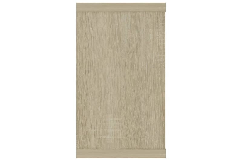 Vegghyller kubeformet 4 stk 80x15x26,5 cm sponplate - Brun - Oppbevaring - Hyller - Vegghylle