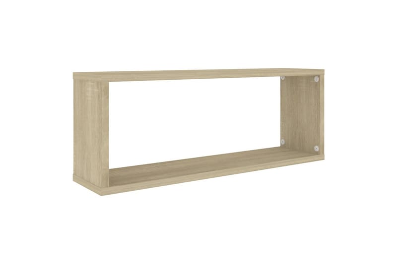 Vegghyller kubeformet 6 stk sonoma eik 60x15x23 cm sponplate - Brun - Oppbevaring - Hyller - Vegghylle