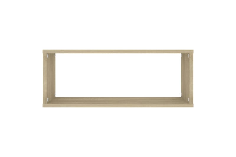 Vegghyller kubeformet 6 stk sonoma eik 60x15x23 cm sponplate - Brun - Oppbevaring - Hyller - Vegghylle