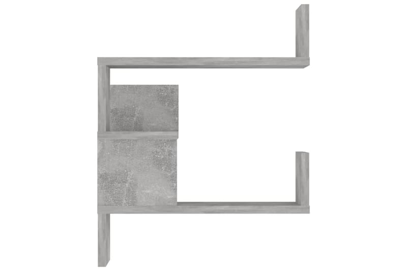 Veggmonterte hjørnehyller 2 stk 40x40x50 cm - Grå - Oppbevaring - Hyller - Vegghylle