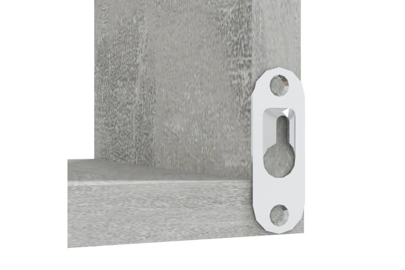 Veggmonterte hjørnehyller 2 stk 40x40x50 cm - Grå - Oppbevaring - Hyller - Vegghylle