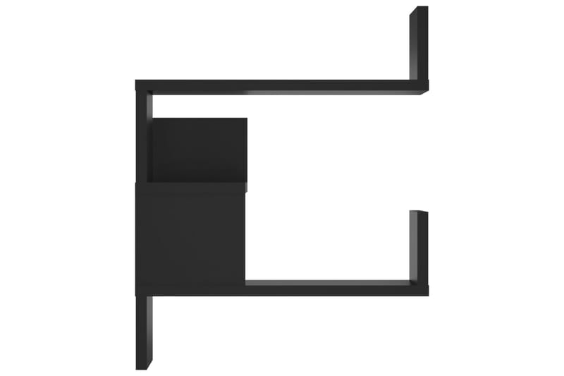 Veggmonterte hjørnehyller 2 stk svart 40x40x50 cm sponplate - Svart - Oppbevaring - Hyller - Vegghylle