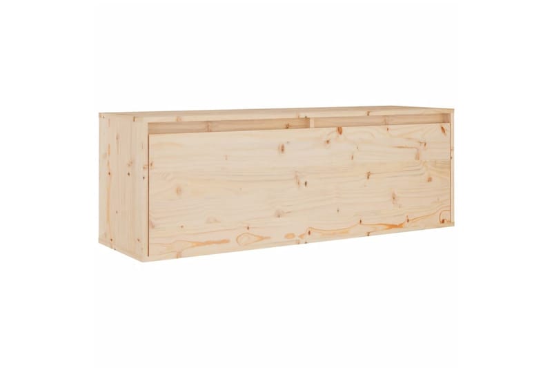 Veggskap 100x30x35 cm heltre furu - Brun - Oppbevaring - Hyller - Vegghylle