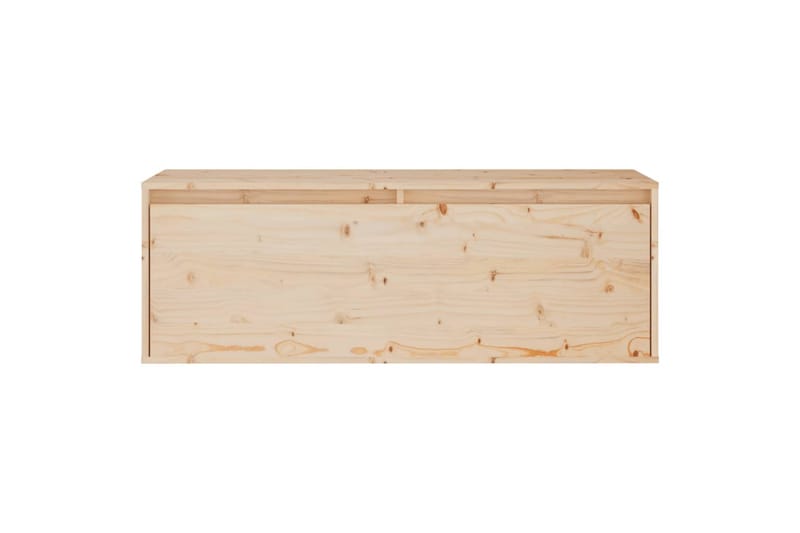 Veggskap 100x30x35 cm heltre furu - Brun - Oppbevaring - Hyller - Vegghylle