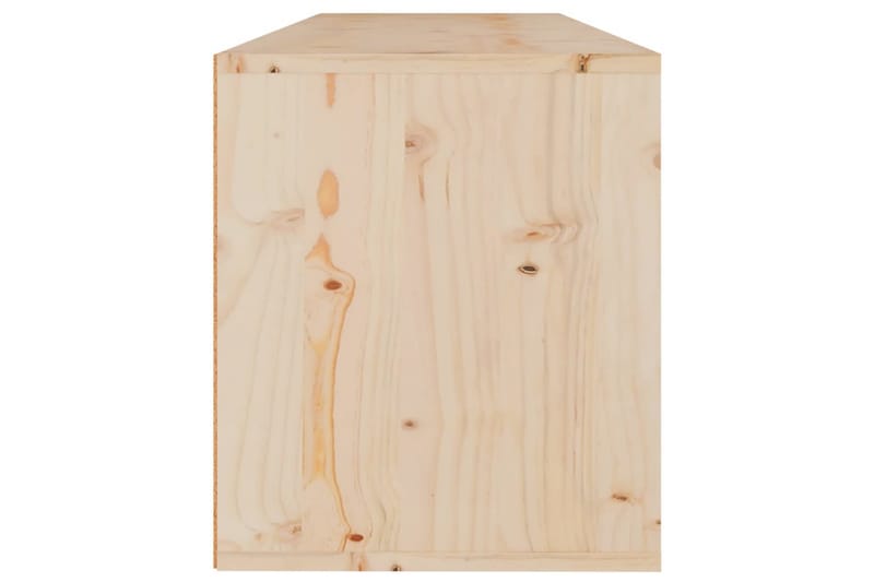 Veggskap 100x30x35 cm heltre furu - Brun - Oppbevaring - Hyller - Vegghylle