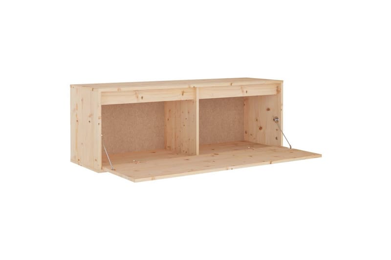 Veggskap 100x30x35 cm heltre furu - Brun - Oppbevaring - Hyller - Vegghylle