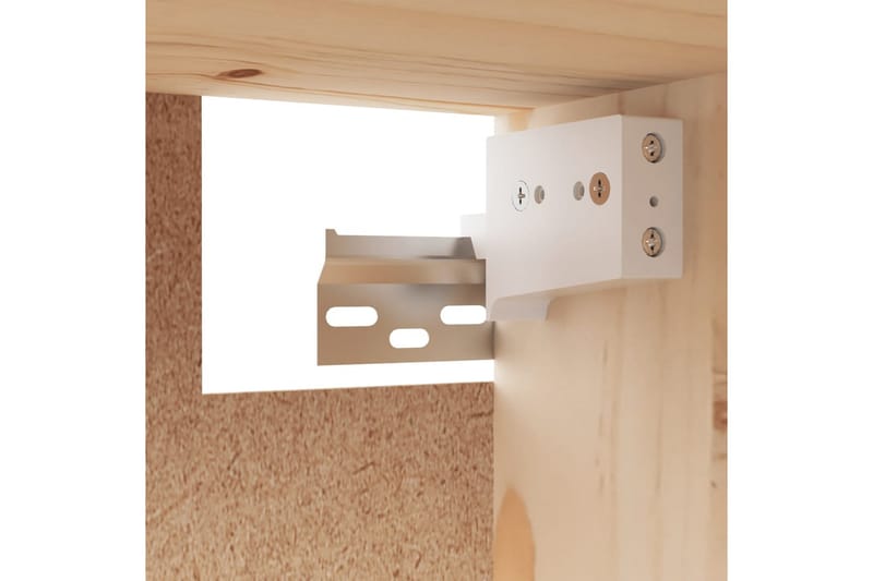 Veggskap 100x30x35 cm heltre furu - Brun - Oppbevaring - Hyller - Vegghylle