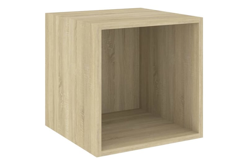 Veggskap sonoma eik 37x37x37 cm sponplate - Brun - Oppbevaring - Hyller - Vegghylle