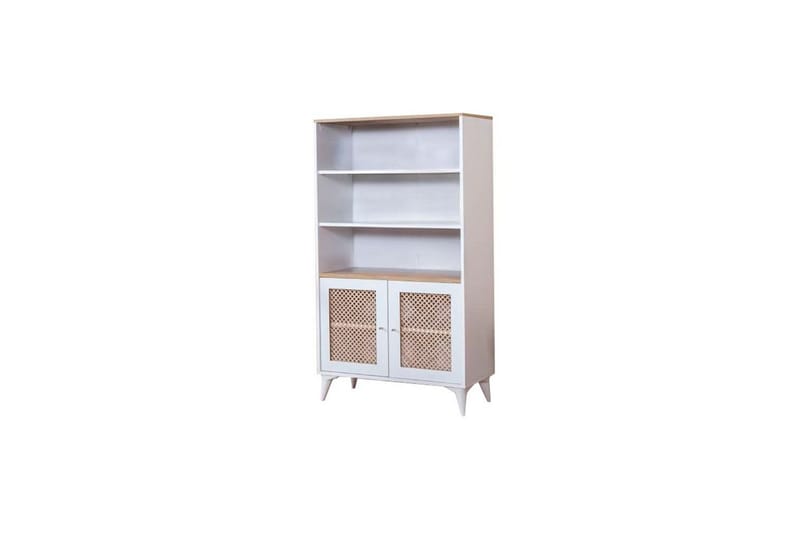 Velin Bokhylle 90 cm - Hvit/Lysfarget tre - Oppbevaring - Hyller - Bokhylle