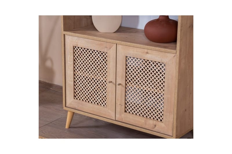 Velin Bokhylle 90 cm - Hvit/Lysfarget tre - Oppbevaring - Hyller - Bokhylle