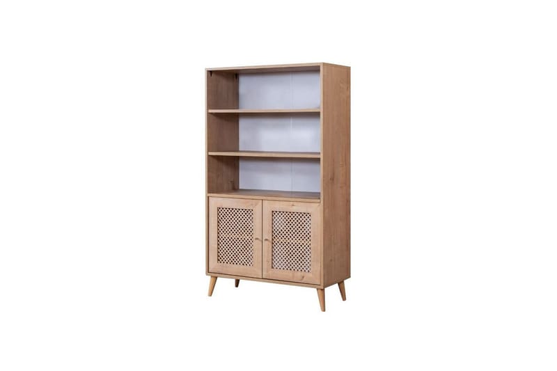 Velin Bokhylle 90 cm - Hvit/Lysfarget tre - Oppbevaring - Hyller - Bokhylle