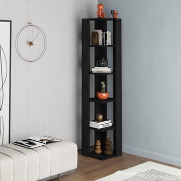 Verina Bokhylle 161 cm - Black Wood - Oppbevaring - Hyller - Hjørnehylle