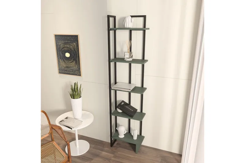Veylar Bokhylle 36,4 cm - Sort/Grønn - Oppbevaring - Hyller - Bokhylle