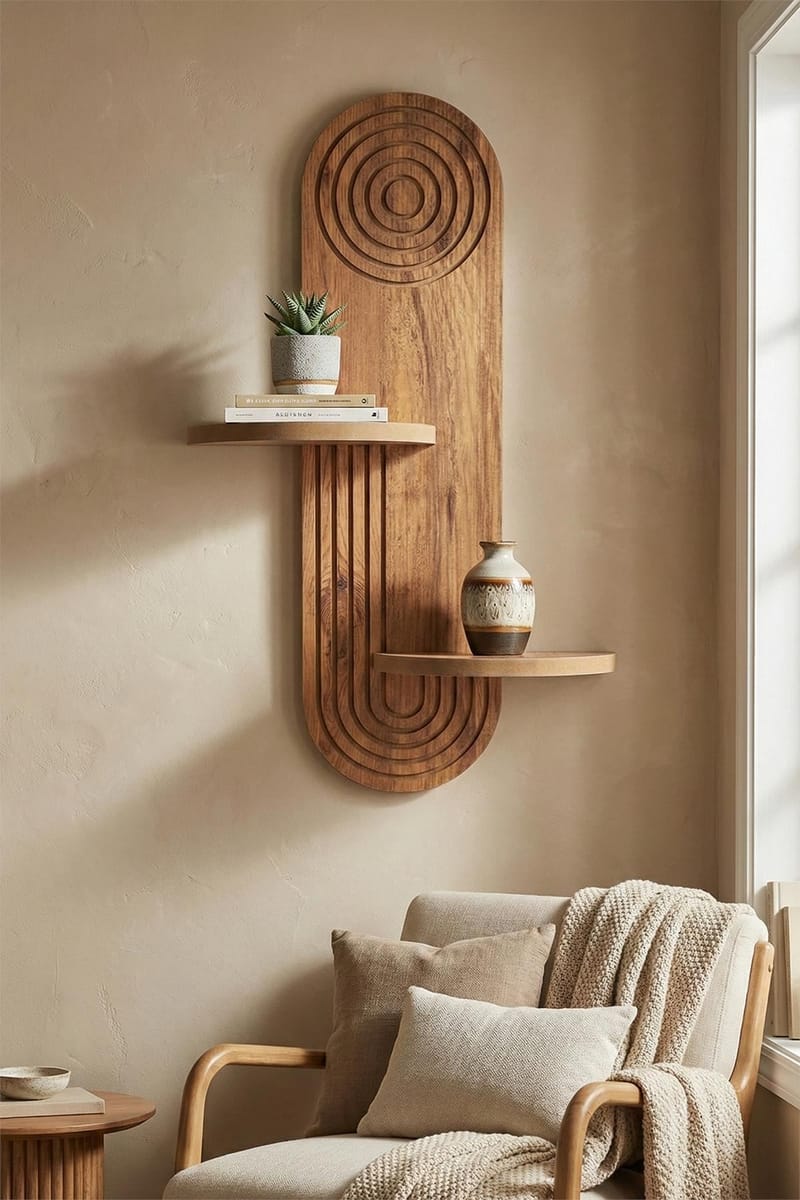 Virlin Vegghylle 26x35x13 cm - Eik - Oppbevaring - Hyller - Vegghylle