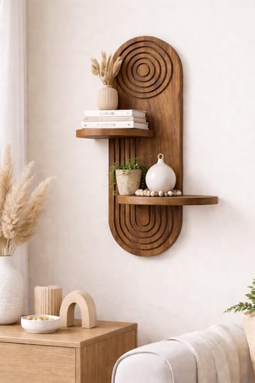 Virlin Vegghylle 26x35x13 cm - Eik - Oppbevaring - Hyller - Vegghylle