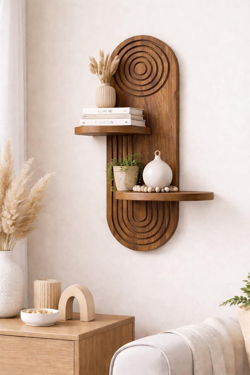 Virlin Vegghylle 26x35x13 cm - Eik - Oppbevaring - Hyller - Vegghylle