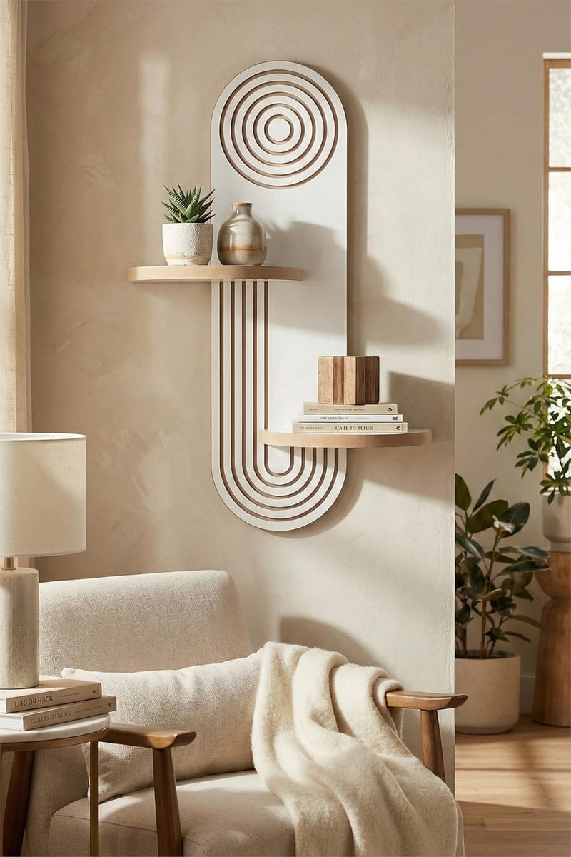 Virlin Vegghylle 26x35x13 cm - Hvit - Oppbevaring - Hyller - Vegghylle
