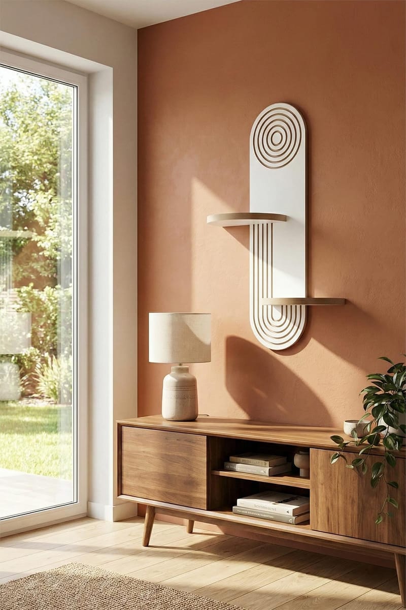 Virlin Vegghylle 26x35x13 cm - Hvit - Oppbevaring - Hyller - Vegghylle