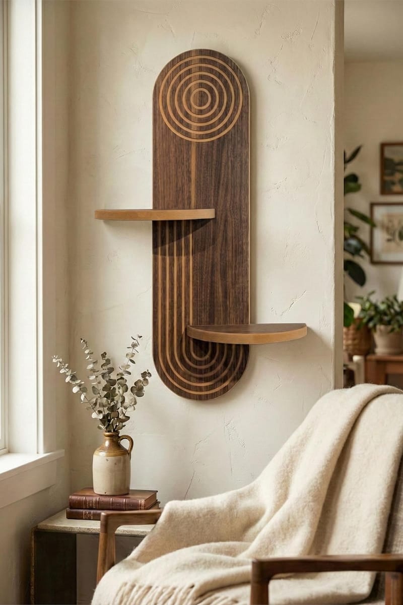 Virlin Vegghylle 26x35x13 cm - Wenge - Oppbevaring - Hyller - Vegghylle
