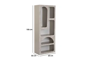 Wenus Bokhylle 60 cm - Travertin/Sandstein - Oppbevaring - Hyller - Bokhylle