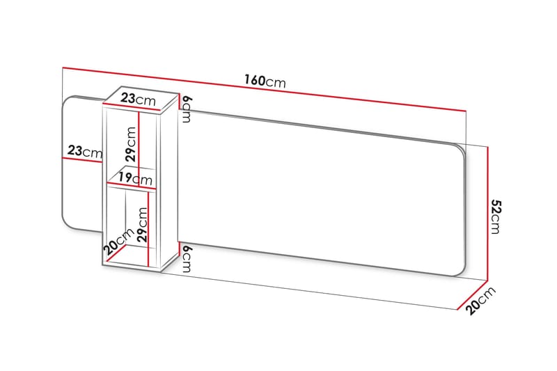 Zalricus Vägghylla 160 cm - Beige - Oppbevaring - Hyller - Vegghylle