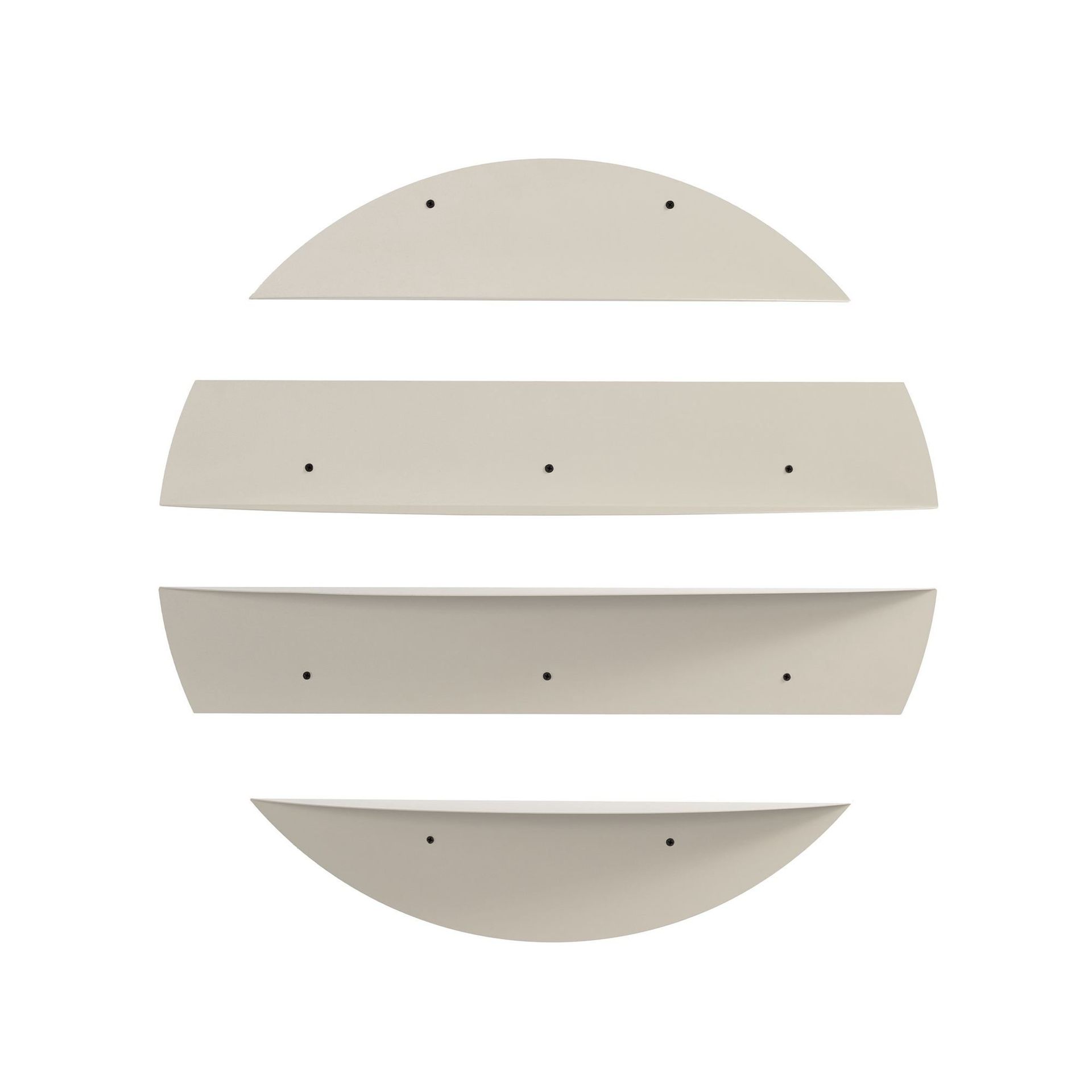 Zalvenn vegghylle 76 cm rund - Myk Beige