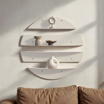 Zalvenn vegghylle 76 cm rund - Myk Beige - Oppbevaring - Hyller - Vegghylle