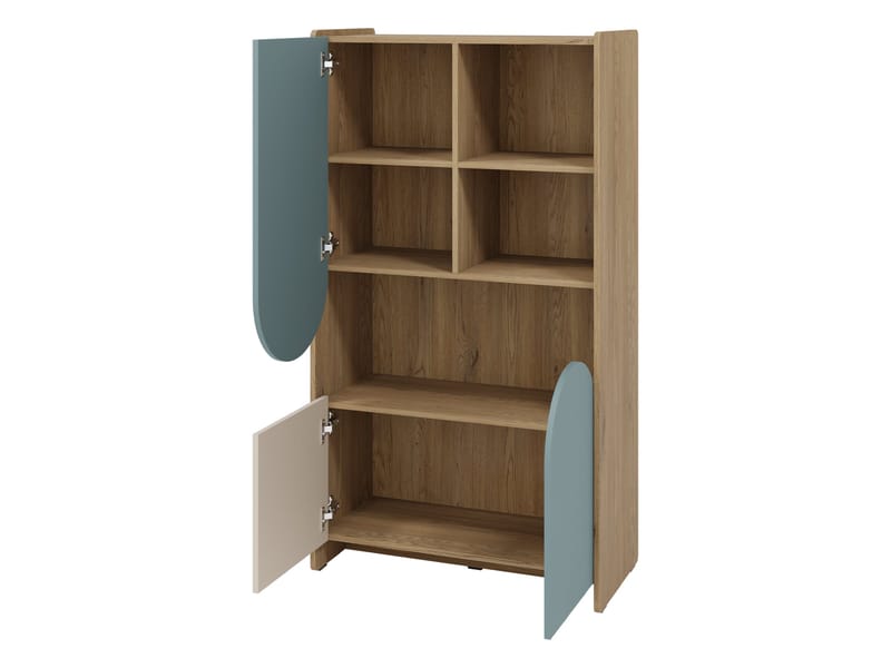 Zarek bokhylle 84x151 cm - brun, rosa, beige - Oppbevaring - Hyller - Bokhylle