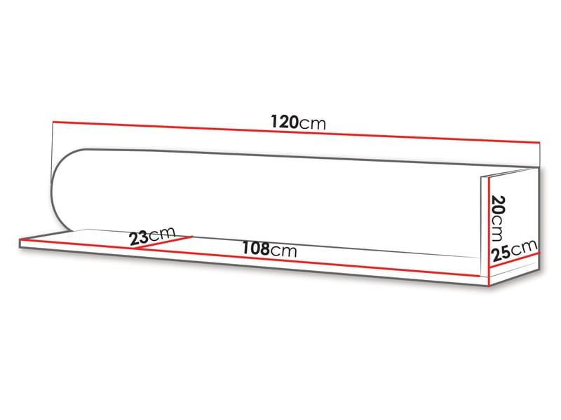 Zarek Vegghylle 120 cm - brun og blå - Oppbevaring - Hyller - Vegghylle