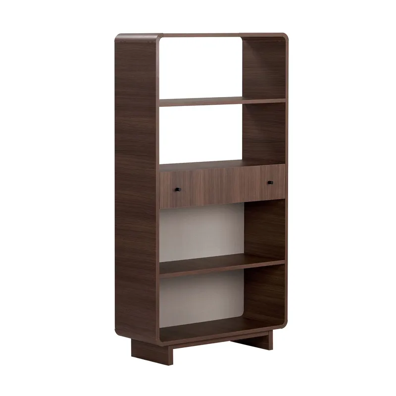 Zavio Bokhylle 78 cm i Tre med Valnøttutseende, Brun