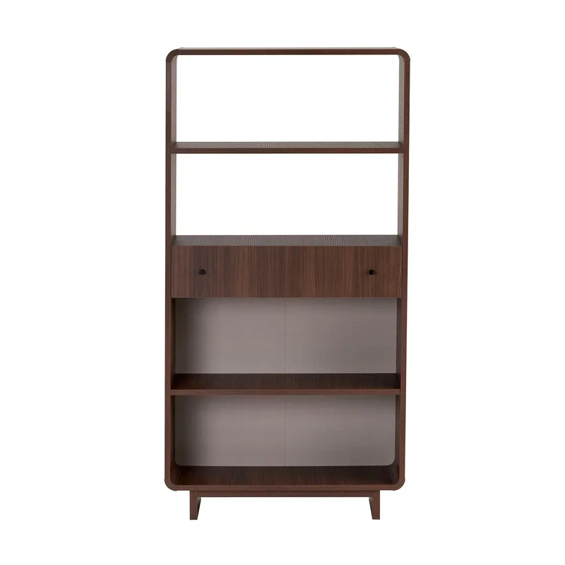 Zavio Bokhylle 78x153x34 cm - Valnøtt - Oppbevaring - Hyller - Bokhylle