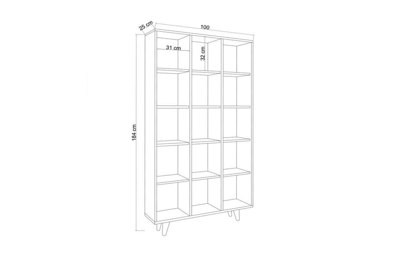 Zipa Bokhylle 100 cm - Beige - Oppbevaring - Hyller - Bokhylle