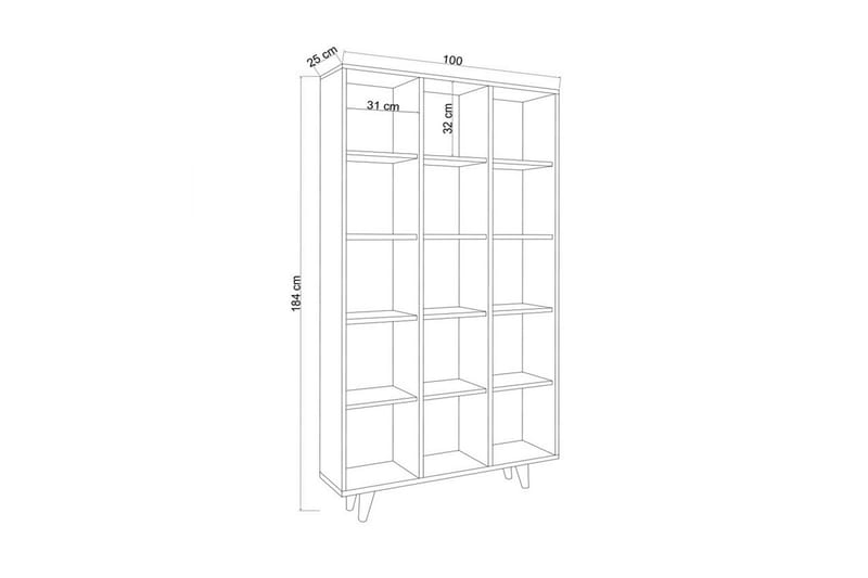 Zipa Bokhylle 100 cm - Beige - Oppbevaring - Hyller - Bokhylle