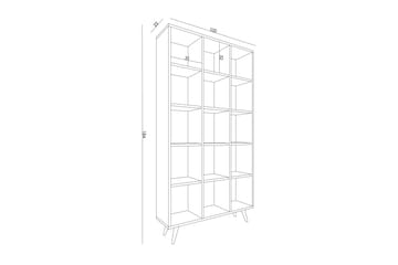 Zipa Bokhylle 100 cm - Eik - Oppbevaring - Hyller - Bokhylle