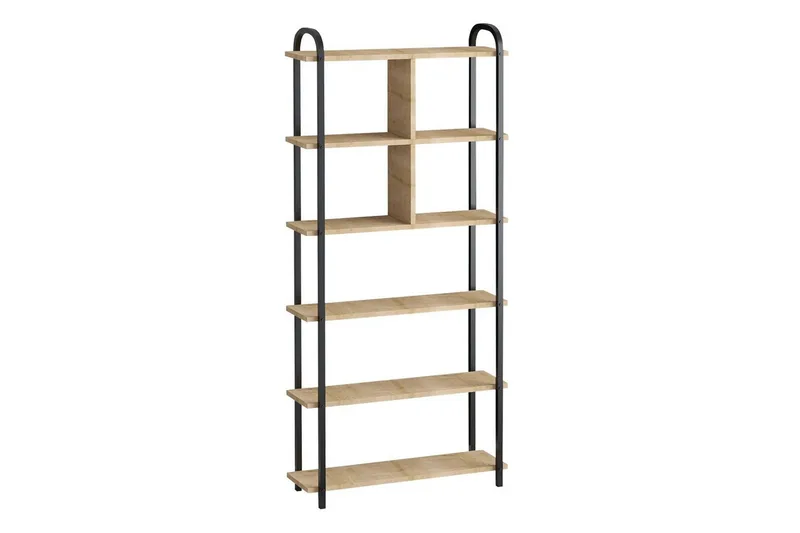 Zira Bokhylle 78 cm, Eik/Sort