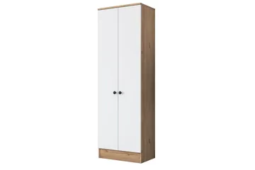 Hooda Garderobeskap 59,8x182,8 cm Brun/Hvit - Hanah Home - Møbler - Gangmøbler - Møbelsett til gang & entre