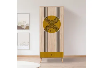 Bertoaria Garderobe 80x190 cm Brun - Hanah Home - Oppbevaring - Klesoppbevaring - Garderober & garderobesystem