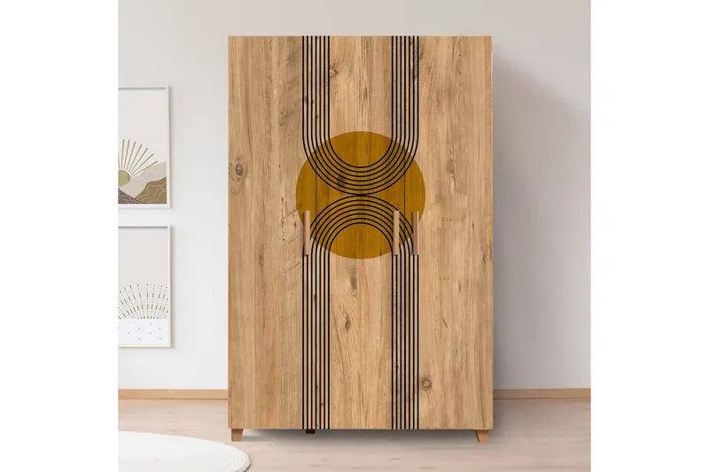 Leva Garderobeskap 120x189 cm Brun - Hanah Home - Oppbevaring - Klesoppbevaring - Garderober & garderobesystem