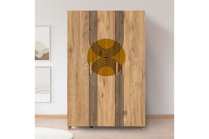 Leva Garderobeskap 120x189 cm Brun - Hanah Home - Oppbevaring - Klesoppbevaring - Garderober & garderobesystem