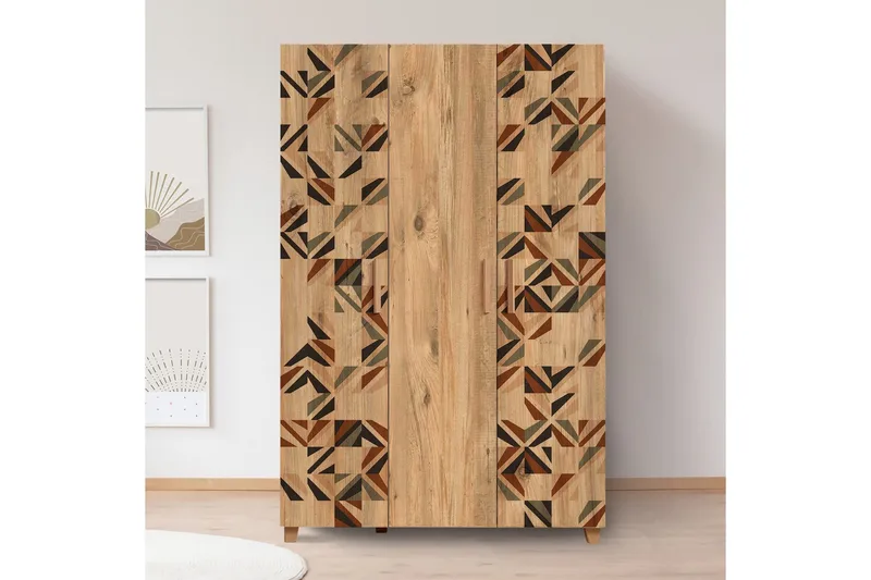 Leva Garderobeskap 120x189 cm Brun - Hanah Home - Oppbevaring - Klesoppbevaring - Garderober & garderobesystem