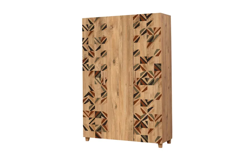 Leva Garderobeskap 120x189 cm Brun - Hanah Home - Oppbevaring - Klesoppbevaring - Garderober & garderobesystem