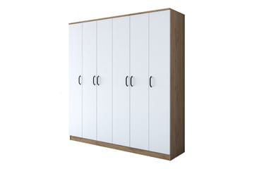 Jaidul Garderobeskap 180x190,8 cm Brun/Hvit - Hanah Home - Oppbevaring - Klesoppbevaring - Garderober & garderobesystem