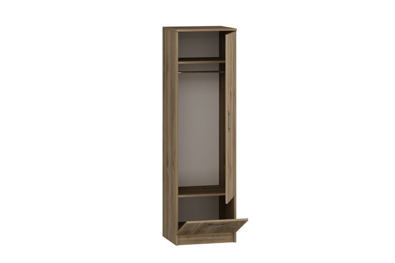 Kleoo Garderobeskap 50x187 cm Brun - Hanah Home - Oppbevaring - Klesoppbevaring - Garderober & garderobesystem