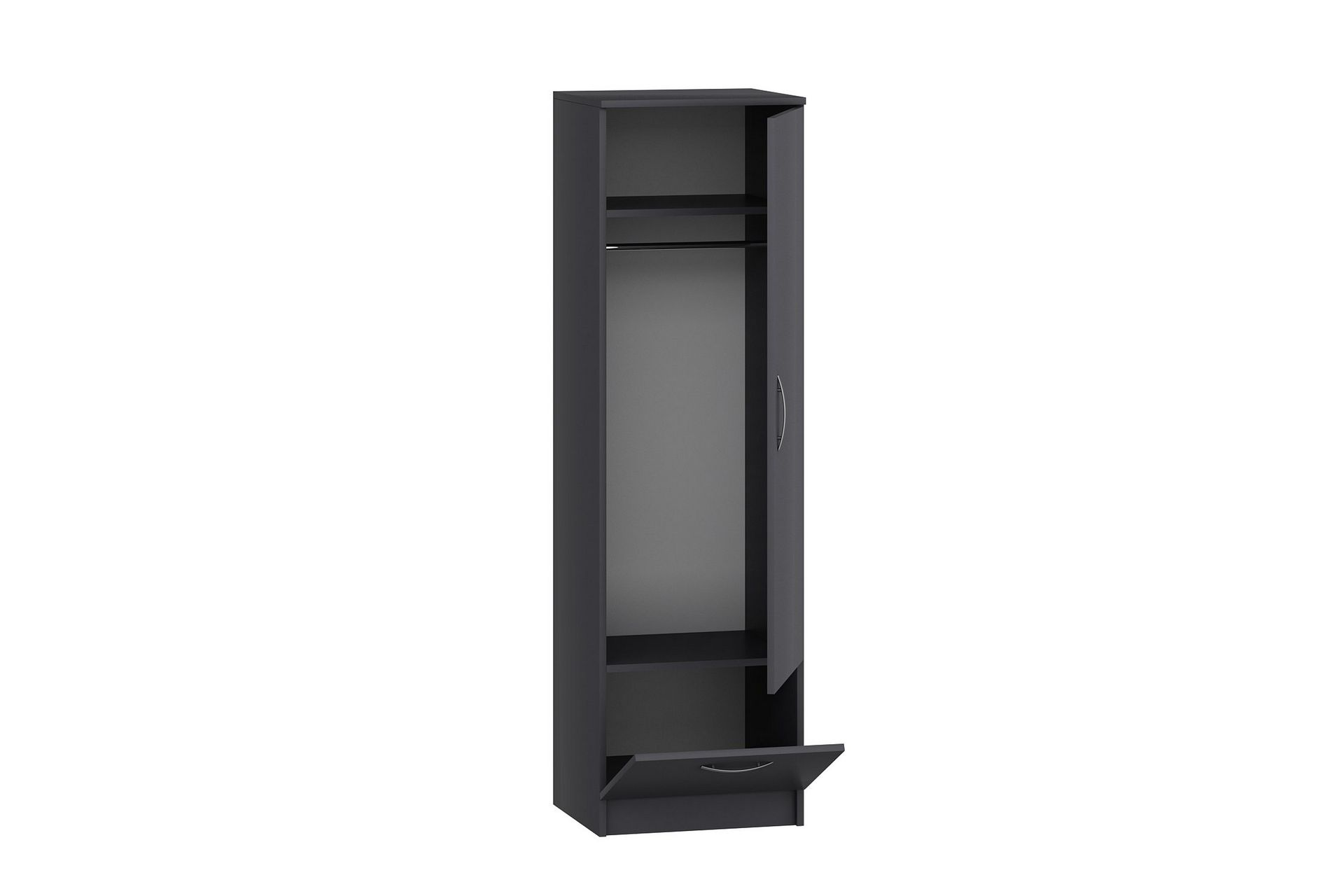 Kleoo Garderobe 50x187 cm Antrasitt - Hanah Home - Oppbevaring - Klesoppbevaring - Garderober & garderobesystem