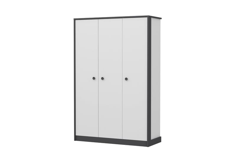 Berdez Garderobe 120x182 cm Antrasitt/Hvit - Hanah Home - Oppbevaring - Klesoppbevaring - Garderober & garderobesystem