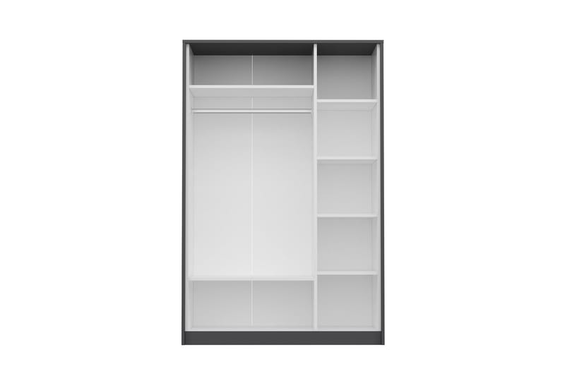 Berdez Garderobe 120x182 cm Antrasitt/Hvit - Hanah Home - Oppbevaring - Klesoppbevaring - Garderober & garderobesystem