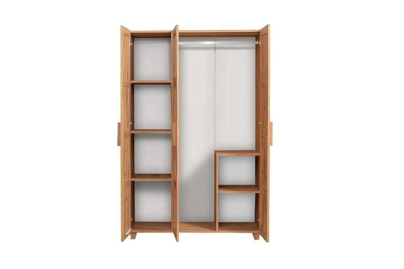 Leva Garderobe 120x189 cm Brun/Hvit - Hanah Home - Oppbevaring - Klesoppbevaring - Garderober & garderobesystem