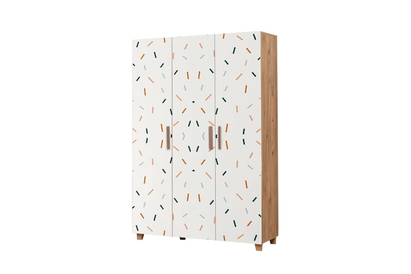 Leva Garderobe 120x189 cm Brun/Hvit - Hanah Home - Oppbevaring - Klesoppbevaring - Garderober & garderobesystem