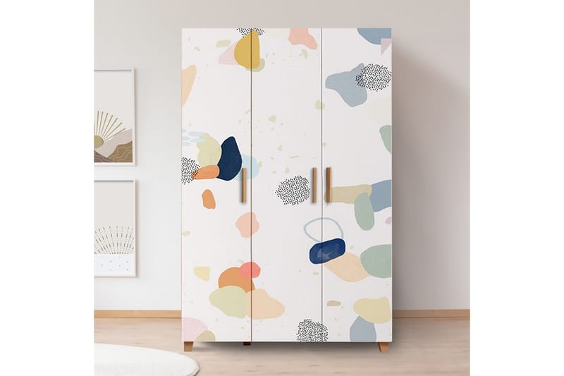 Leva Garderobe 120x189 cm Brun/Hvit - Hanah Home - Oppbevaring - Klesoppbevaring - Garderober & garderobesystem